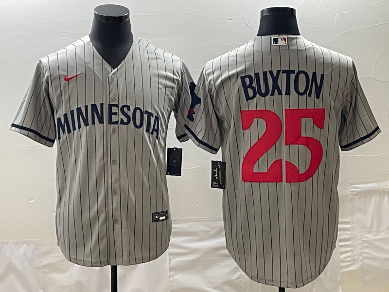Men's Minnesota Twins Byron Buxton Gray Road Replica Jersey