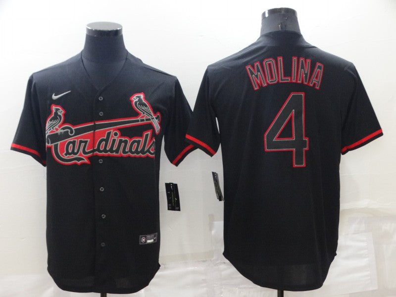 Youth Yadier Molina St. Louis Cardinals Player Black Jersey
