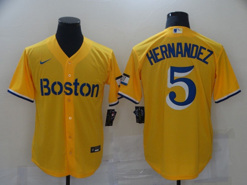 Men's Boston Red Sox Enrique Hernández Gold City Connect Jersey