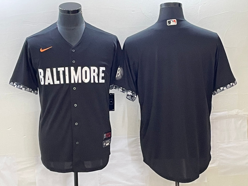 Men's Baltimore Orioles Black City Connect Player CUSTOM Jersey