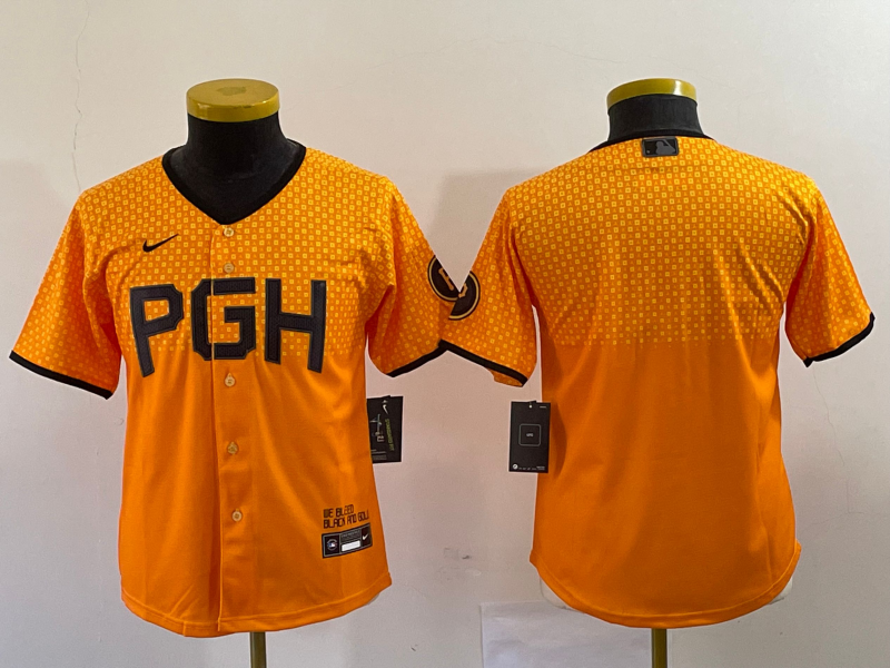 Youth Pittsburgh Pirates Gold 2023 City Connect Jersey