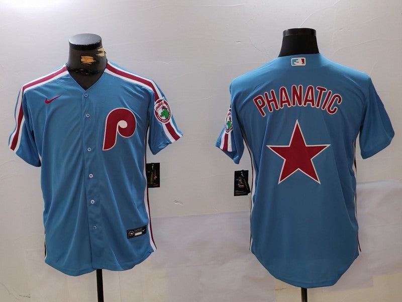 Men's Philadelphia Phillies Phanatic Light Blue Jersey – Stitched