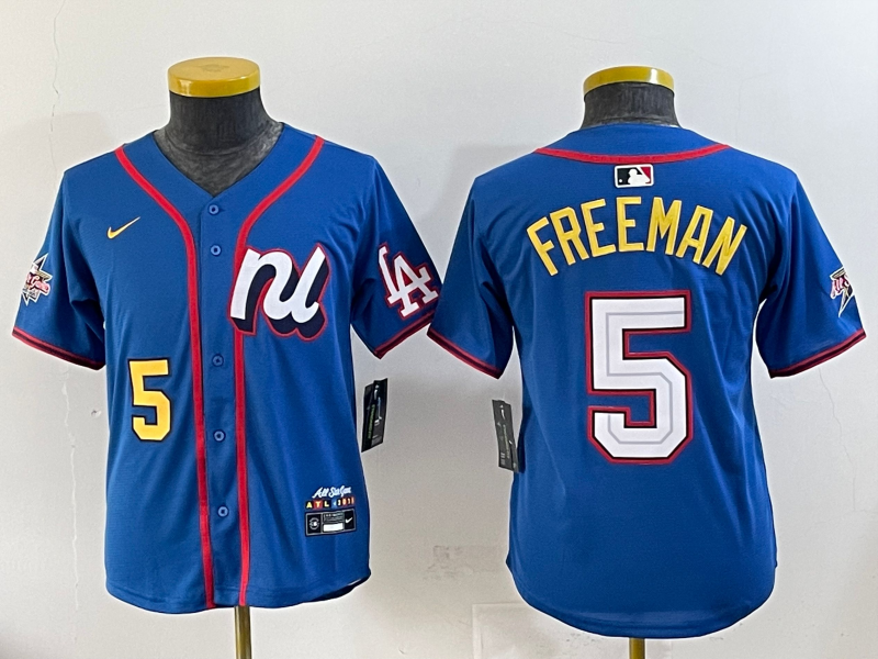 Youth National League Freddie Freeman Blue 2025 All-Star Jersey