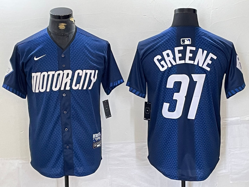 Men's Riley Greene Detroit Tigers Navy 2024 City Connect Jersey