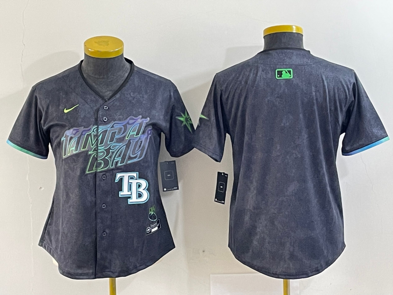 Women's Tampa Bay Rays Charcoal 2024 City Connect Jersey