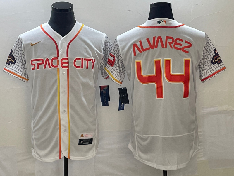 Men's Yordan Alvarez #44 Houston Astros White 2022 City Connect Jersey