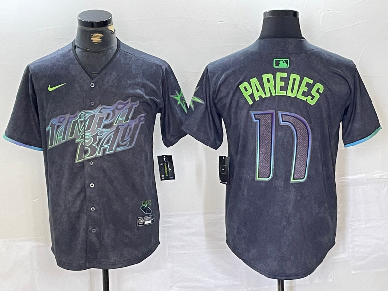 Men's Isaac Paredes Tampa Bay Rays Charcoal 2024 City Connect Player Jersey