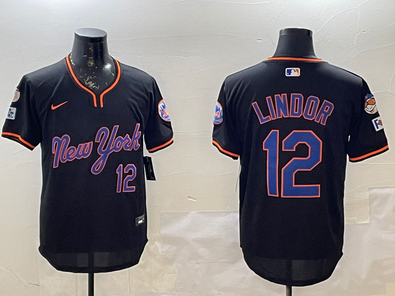 Men's Francisco Lindor New York Mets Player 2025 Road Jersey