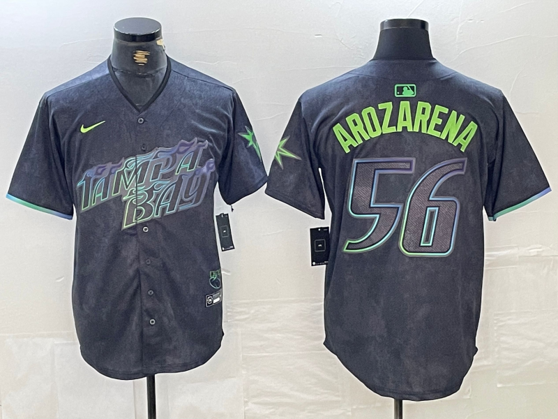 Men's Randy Arozarena Tampa Bay Rays Charcoal 2024 City Connect Player Jersey