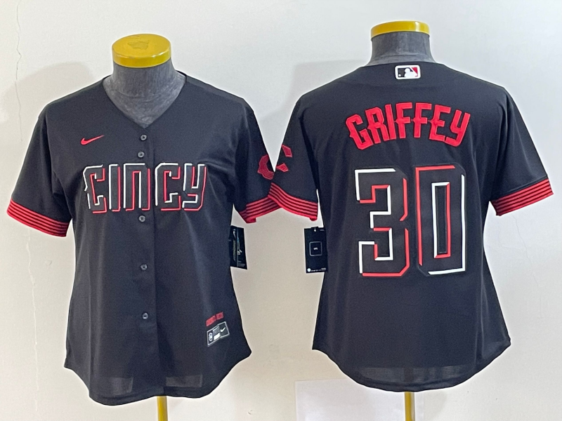 Women's Cincinnati Reds Ken Griffey Jr. Black 2023 City Connect Replica Player Jersey