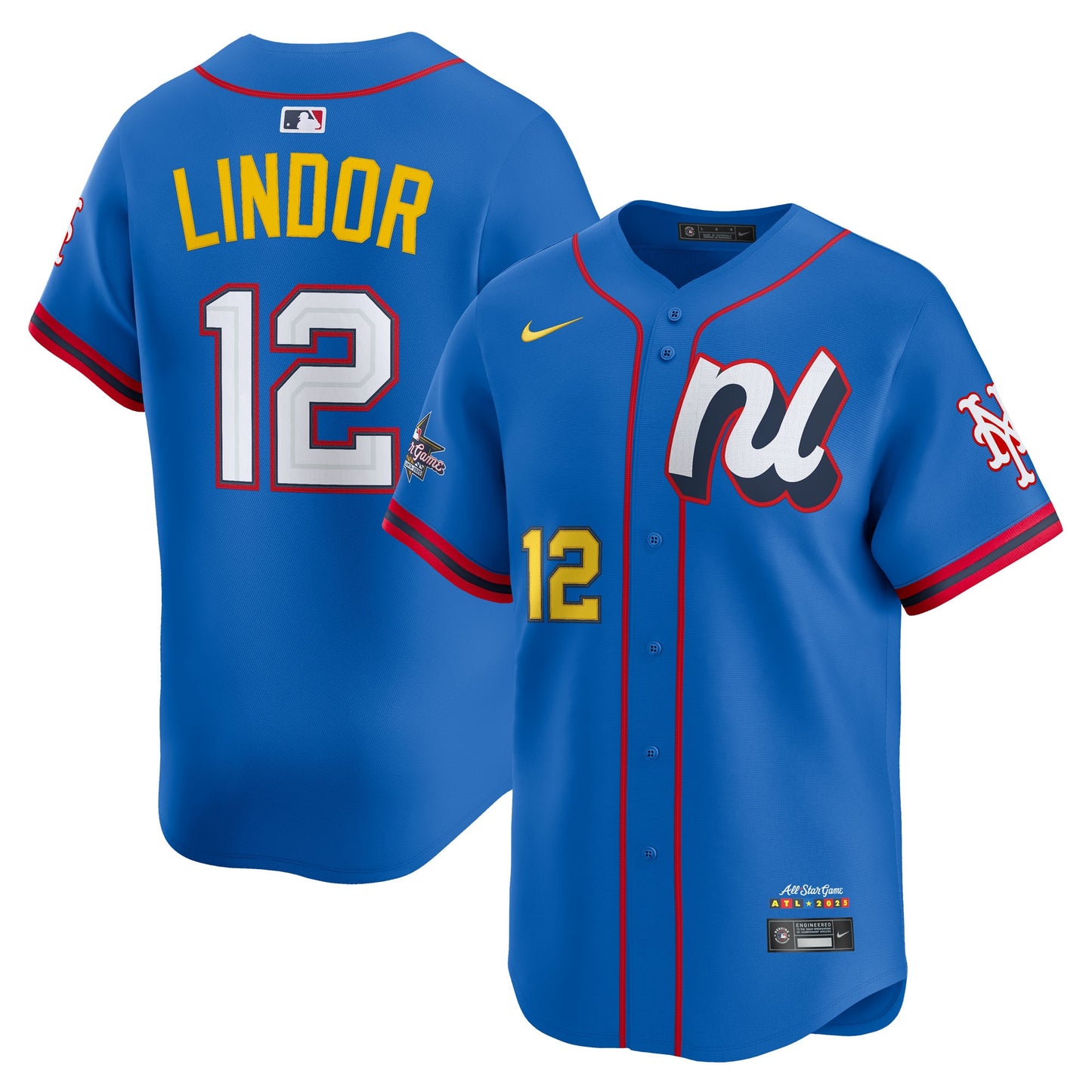 Men's National League Francisco Lindor Blue 2025 All-Star Player Jersey