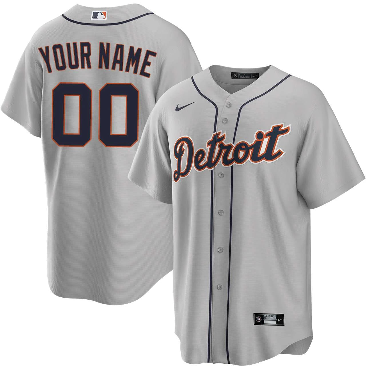 Men's Detroit Tigers Replica Custom Jersey