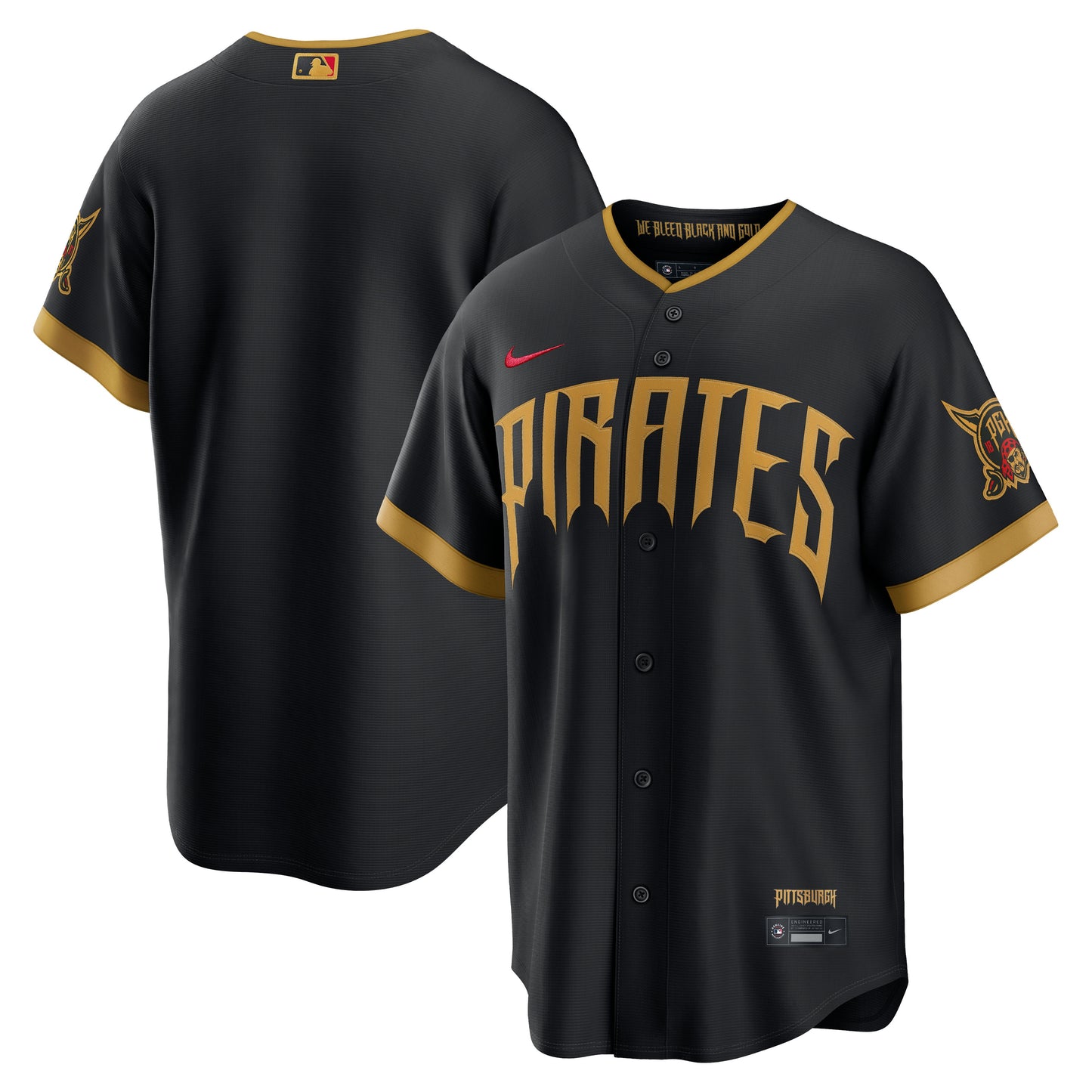 Men's Pittsburgh Pirates Black 2026 City Connect Stadium Jersey