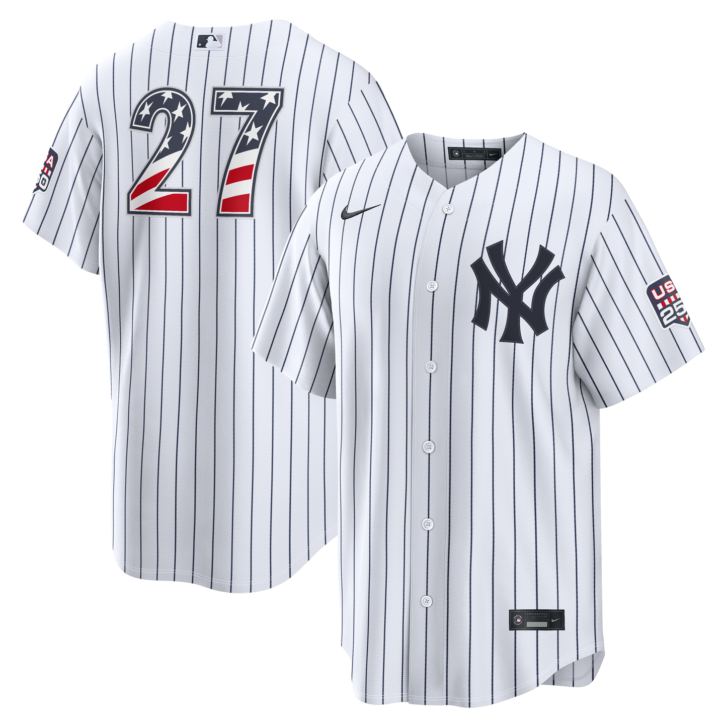 Men's New York Yankees Giancarlo Stanton White USA 250 Fourth of July Jersey
