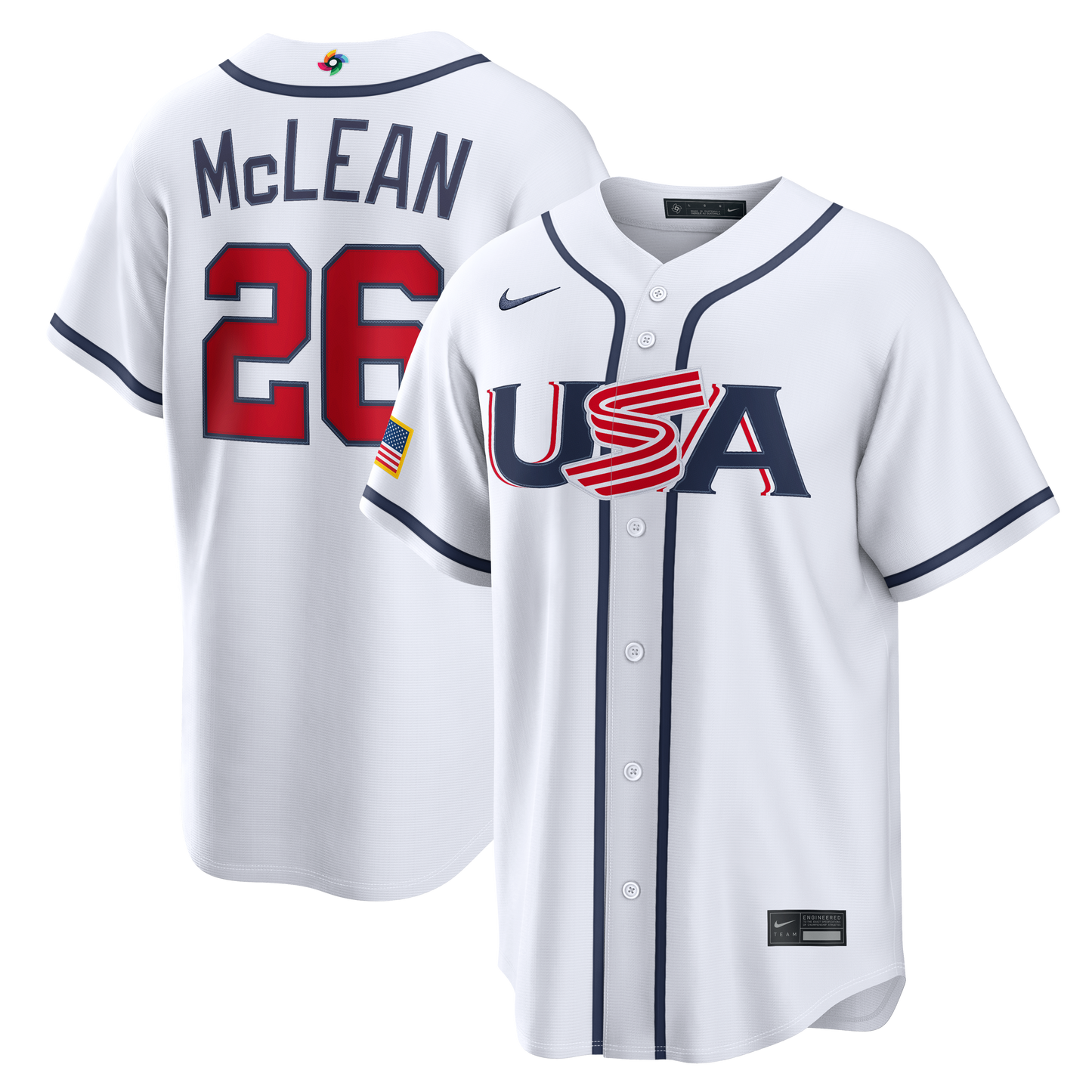 Men's Nolan McLean White USA 2026 Baseball World Baseball Classic Jersey