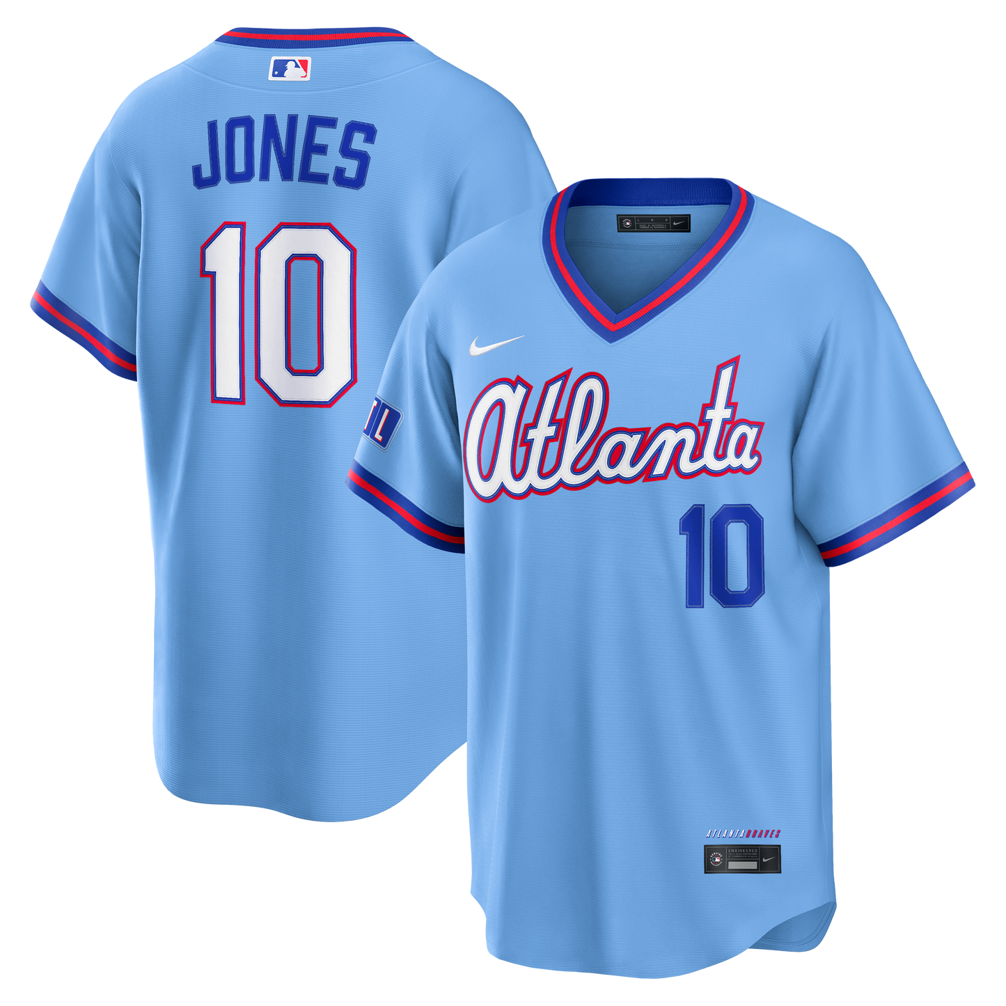 Men's Atlanta Braves Chipper Jones Powder Blue 2026 City Connect Stadium Jersey