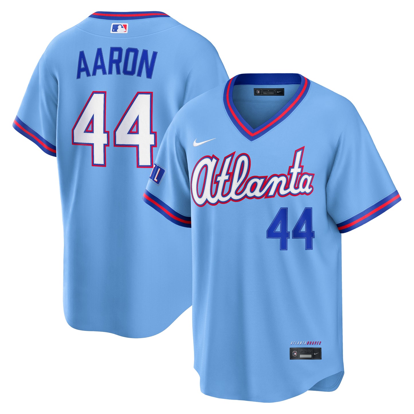 Men's Atlanta Braves Hank Aaron Powder Blue 2026 City Connect Stadium Jersey