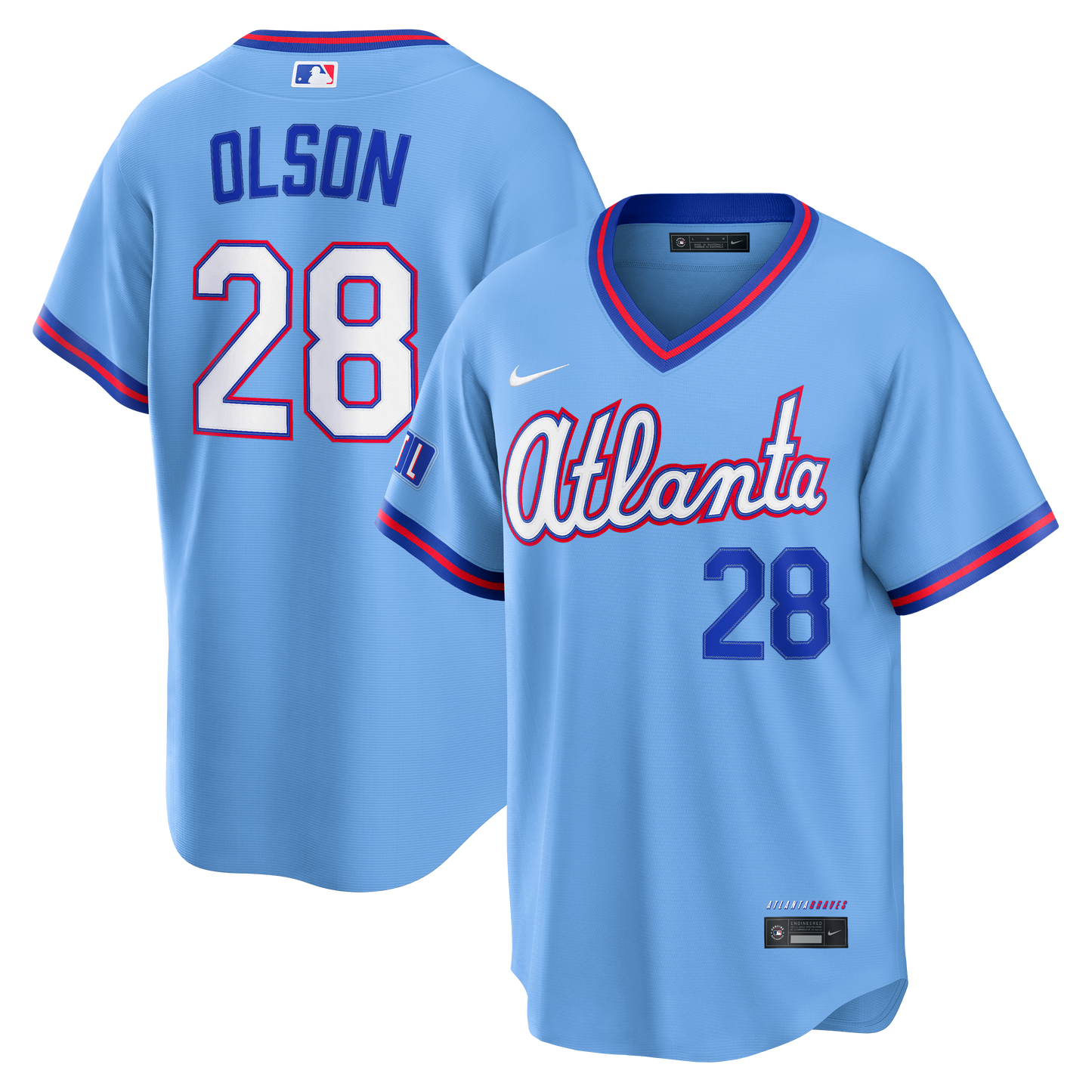 Men's Atlanta Braves Matt Olson Powder Blue 2026 City Connect Stadium Jersey