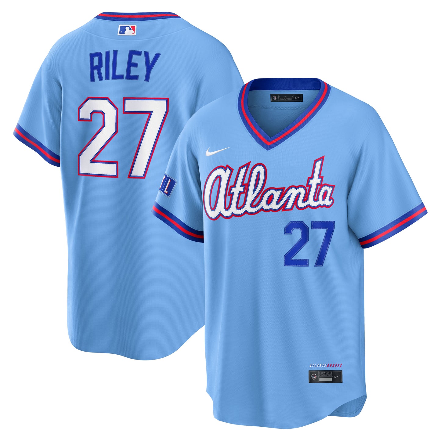 Men's Atlanta BravesAustin Riley Powder Blue 2026 City Connect Stadium Jersey