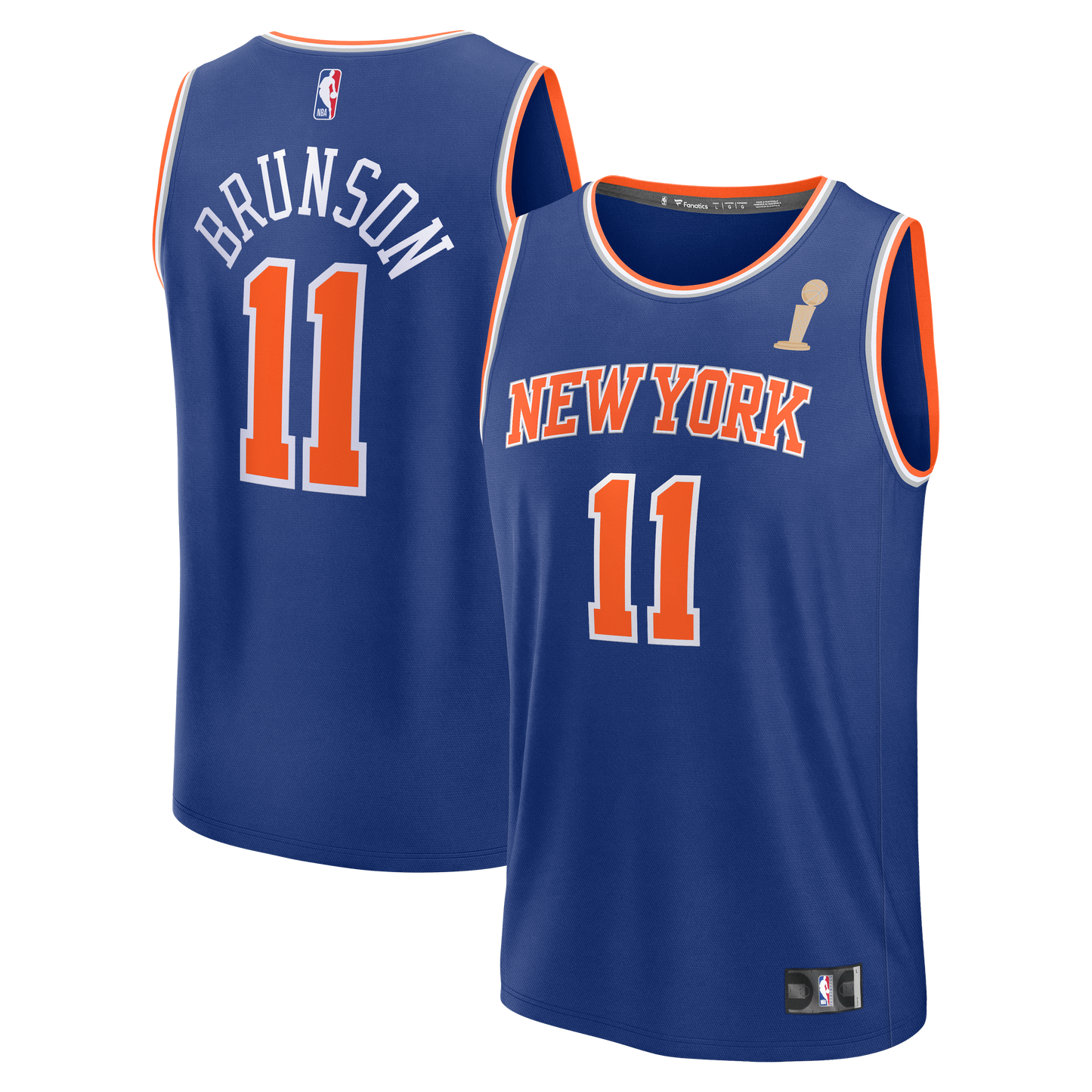 Men's New York Knicks Jalen Brunson Blue 2026 NBA Finals Champions Jersey