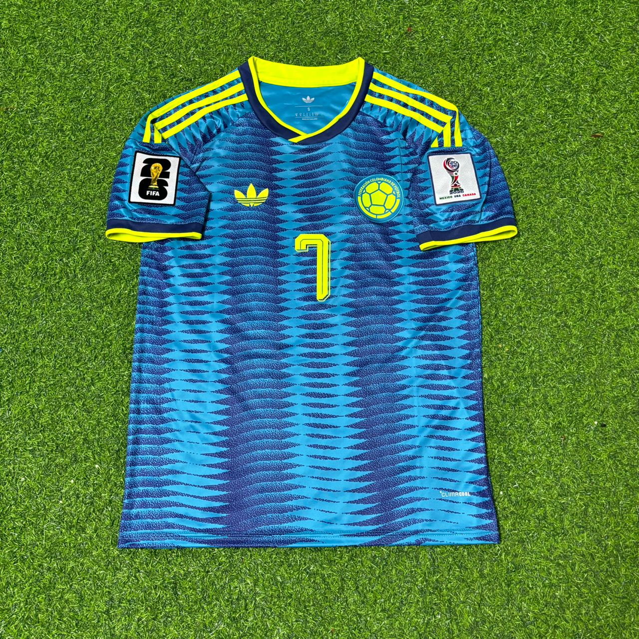 Men's Diaz #7 Colombia National Team 2026 Away Match Jersey