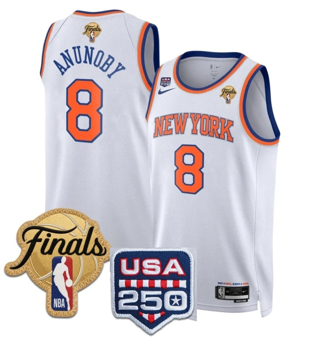 Men's NY Knicks OG Anunoby White jersey