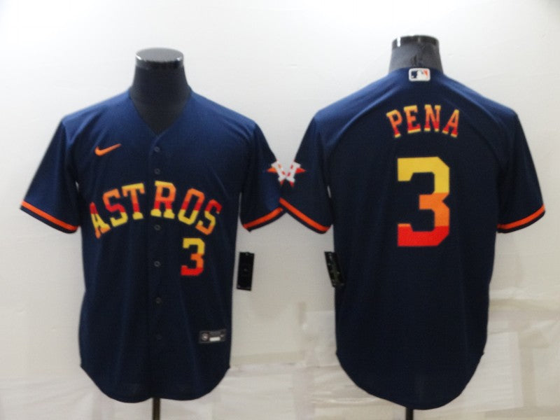 Men's Jeremy Pena Houston Astros Navy 2022 City Connect Jersey
