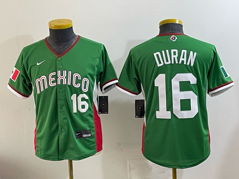 Youth Mexico Baseball Jarren Duran 2026 World Baseball Classic Jersey
