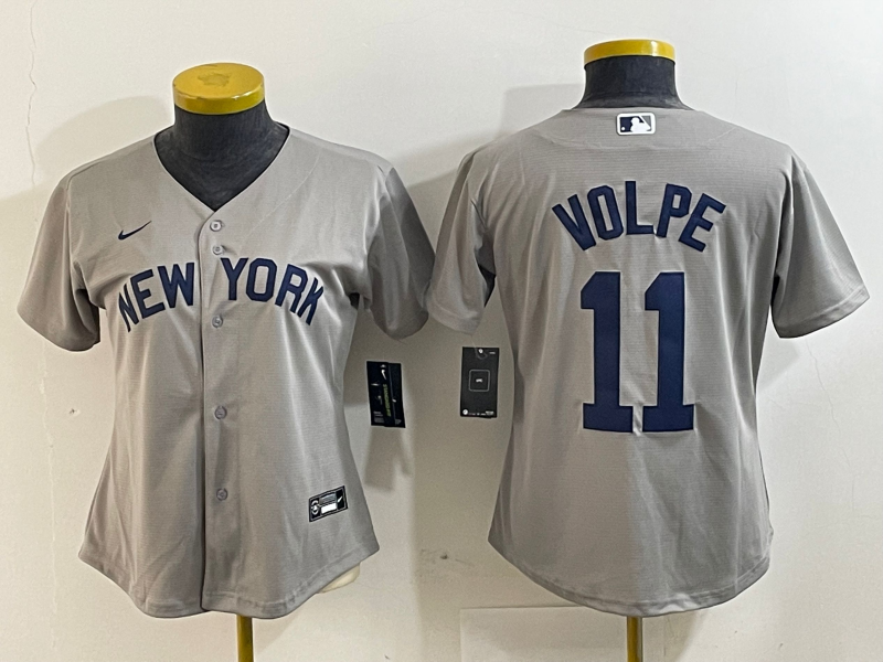 Women's New York Yankees Anthony Volpe Gray Road Player Jersey