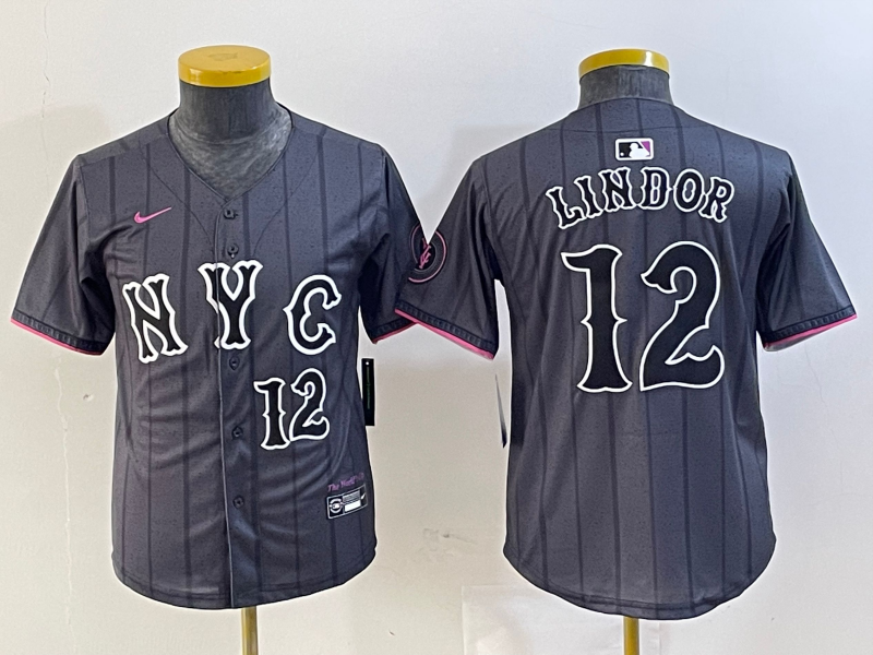 YOUTH New York Mets Francisco Lindor 2024 City Connect Player Jersey