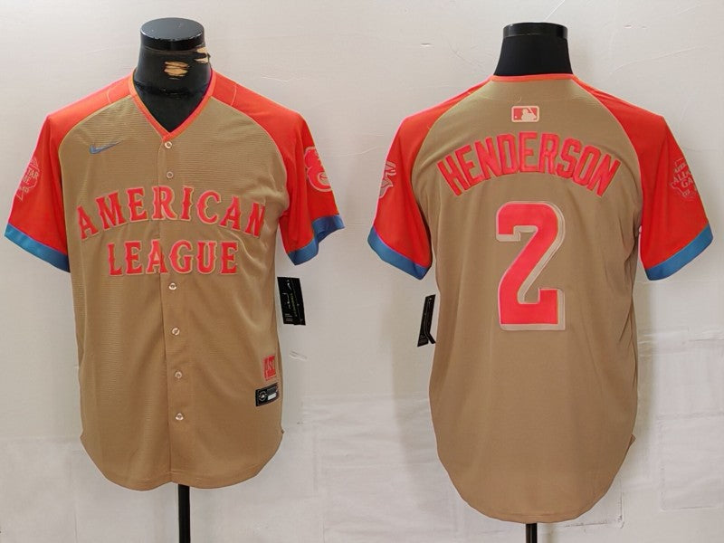 YOUTH Gunnar Henderson American League Cream 2024 All-Star Game Player Jersey