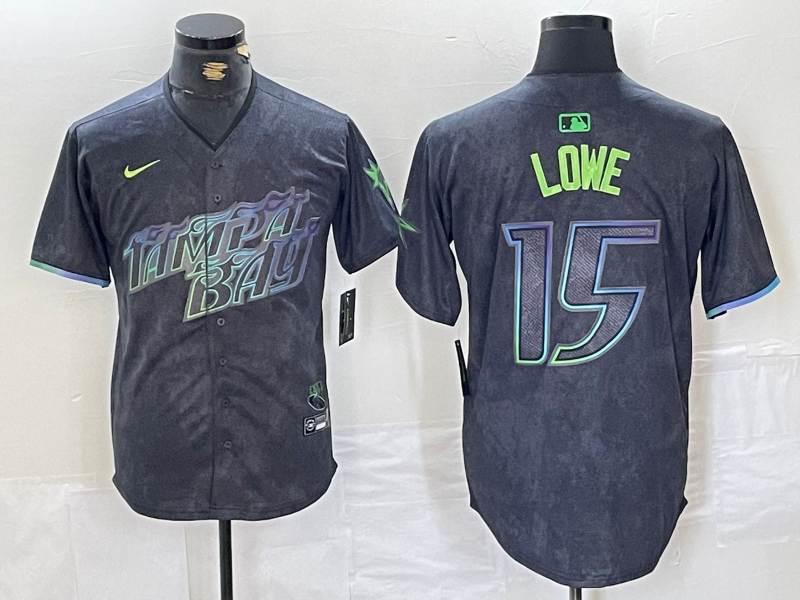 Men's Josh Lowe Tampa Bay Rays Charcoal 2024 City Connect Player Jersey