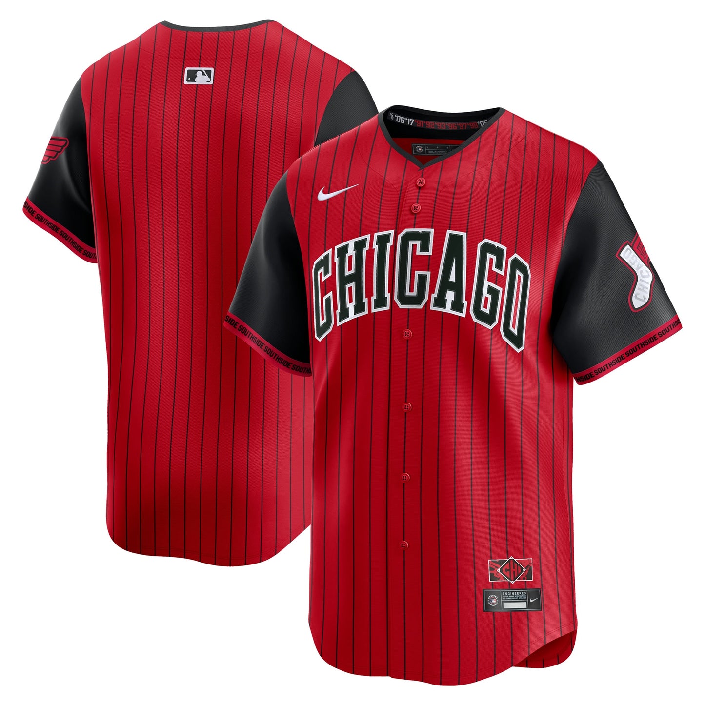 Men's Chicago White Sox Red/Black 2025 City Connect Jersey