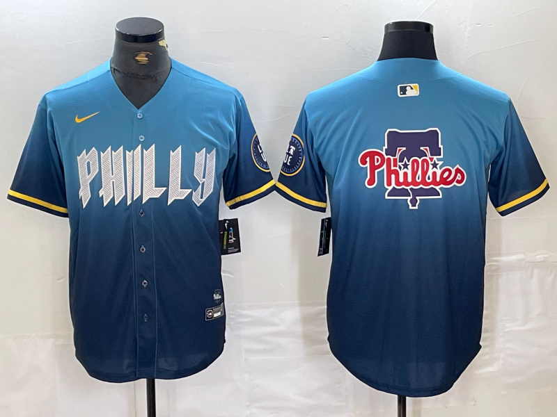 Men's Philadelphia Phillies Blue 2024 City Connect Player Jersey