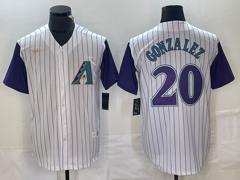 Men's Arizona Diamondbacks Luis Gonzalez Mitchell & Ness Black Fashion Cooperstown Collection Jersey