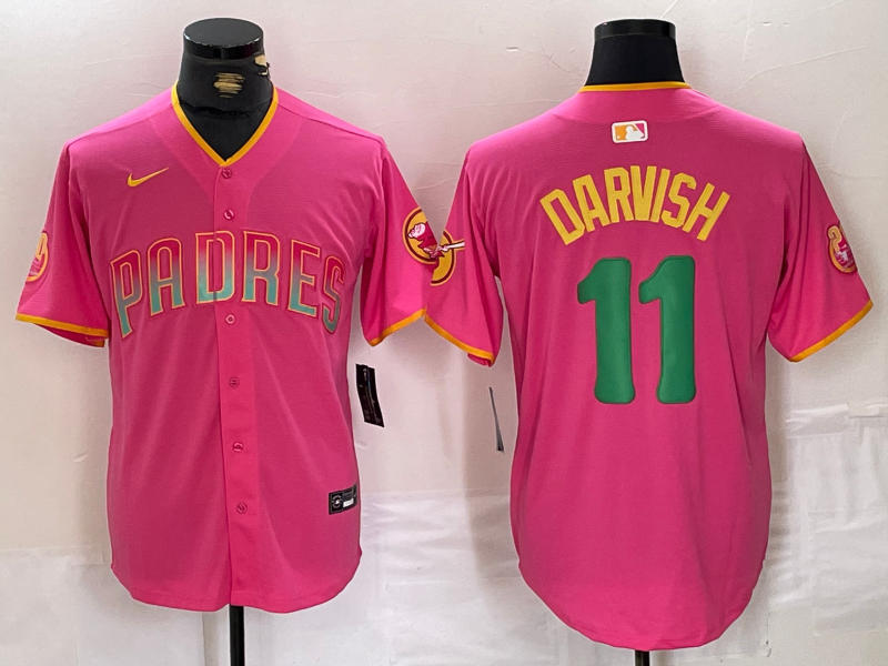 Men's Yu Darvish San Diego Padres Player Pink Jersey