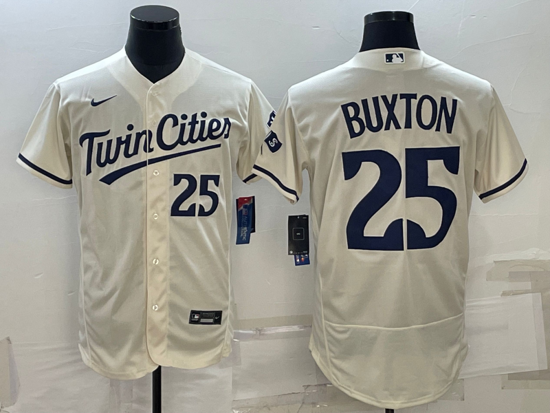 Men's Minnesota Twins Byron Buxton Cream Authentic Jersey