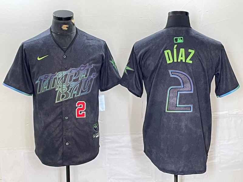 Men's YANDY DIAZ Tampa Bay Rays Charcoal 2024 City Connect Player Jersey
