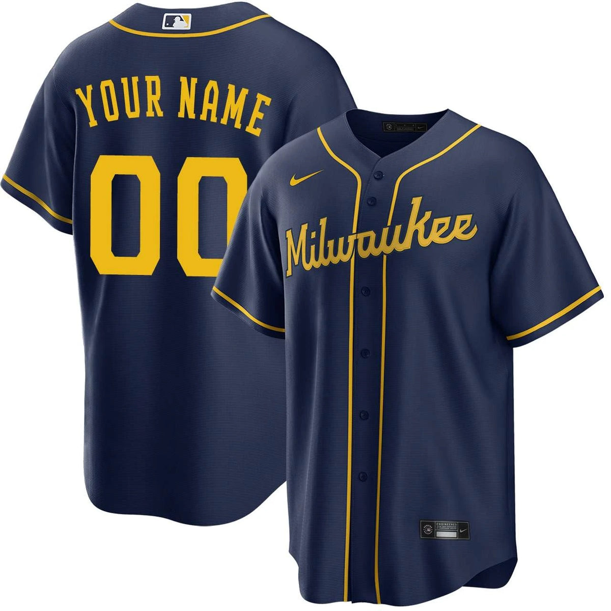 Men's Milwaukee Brewers Replica Custom Jersey