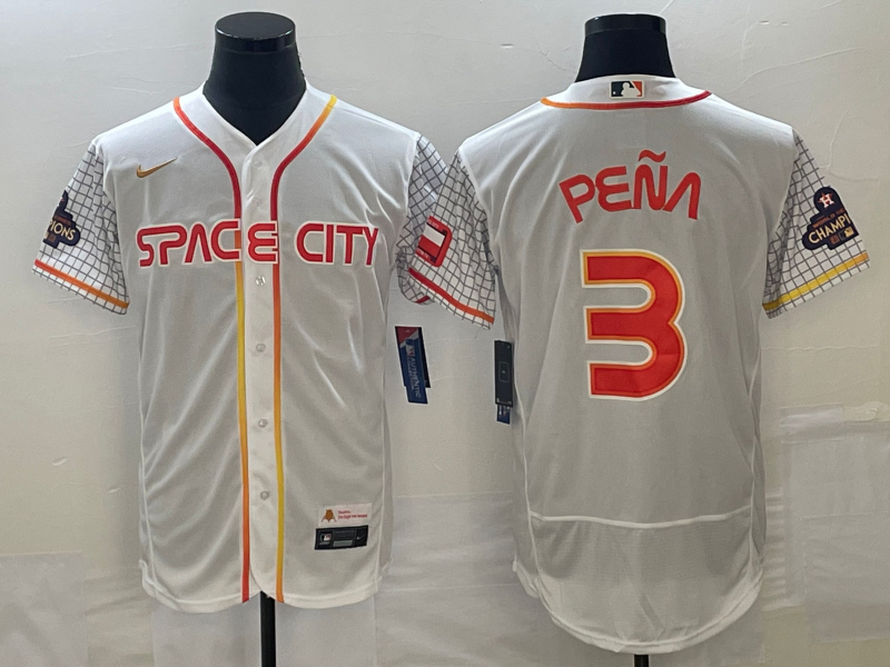 Men's Jeremy Pena #3 Houston Astros White 2022 City Connect Jersey
