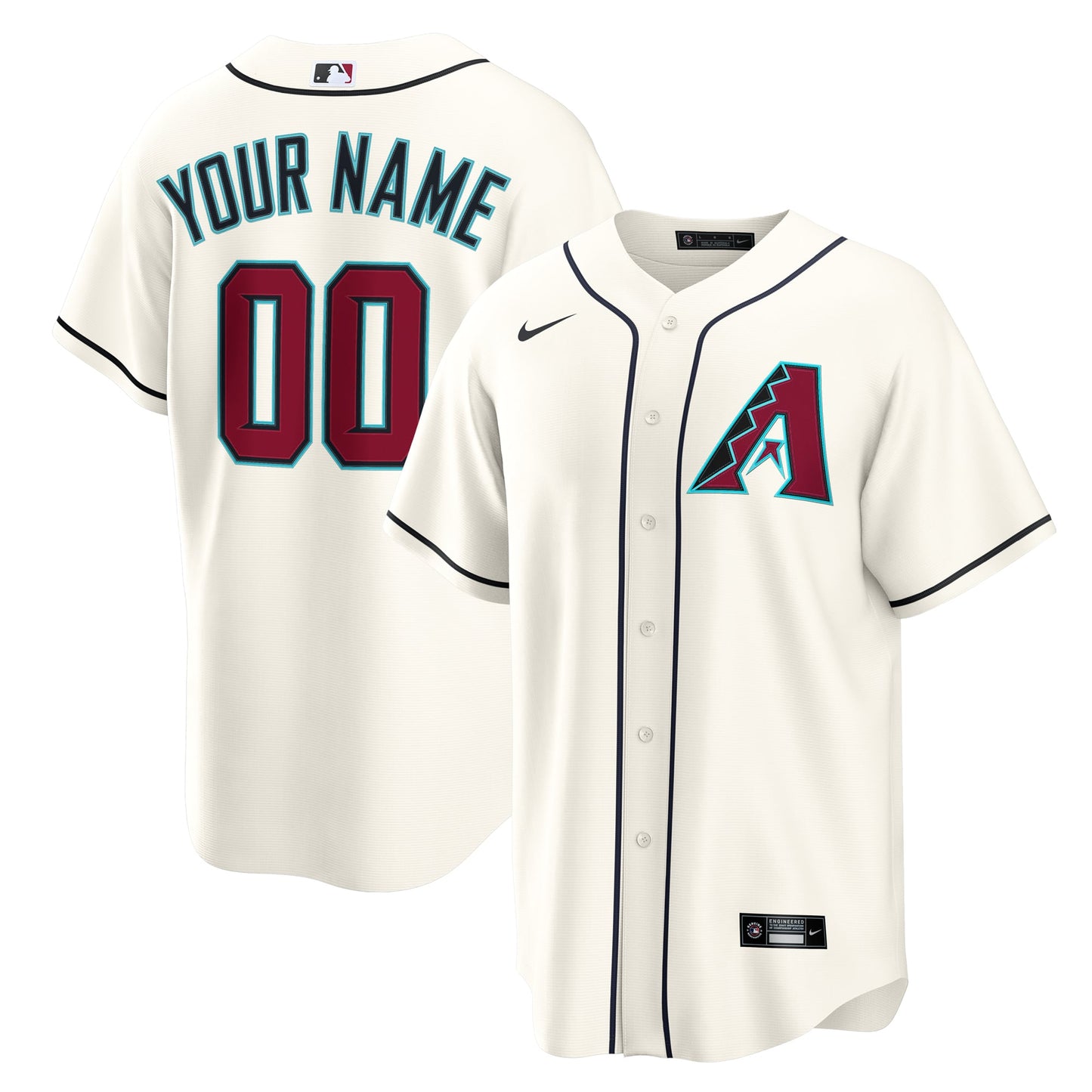 Men's Arizona Diamondbacks Cream Home Custom Jersey