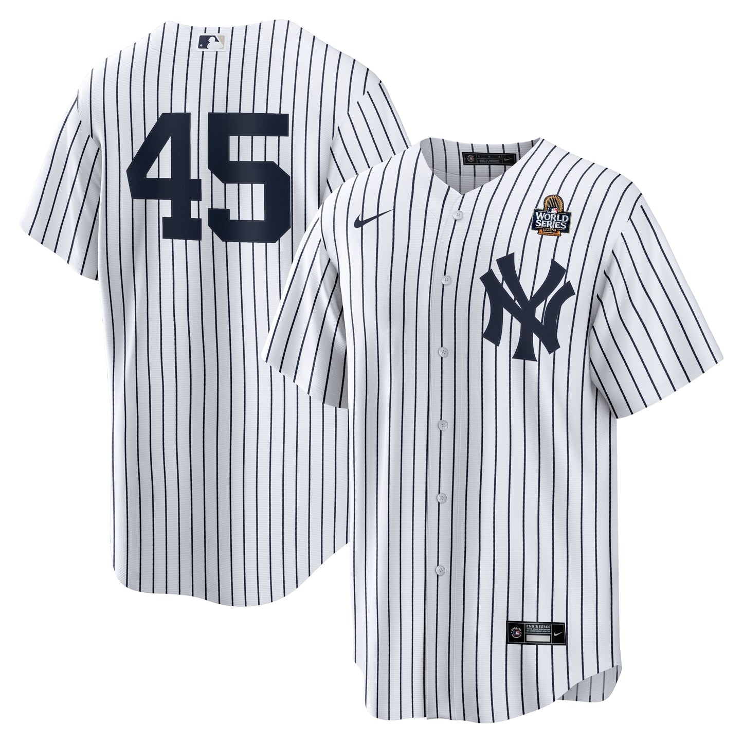 Men's New York Yankees Gerrit Cole White 2024 World Series Home Player Jersey