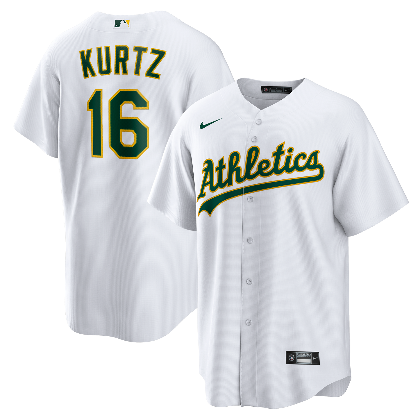 Men's Athletics Nick Kurtz White Home Player Jersey
