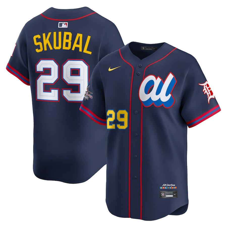 Men's American League Tarik Skubal Navy 2025 All-Star Player Jersey