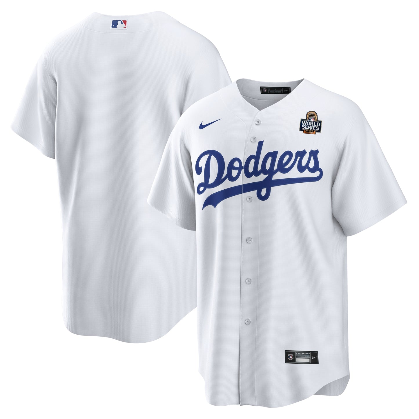 Men's Los Angeles Dodgers White 2024 World Series Home Jersey