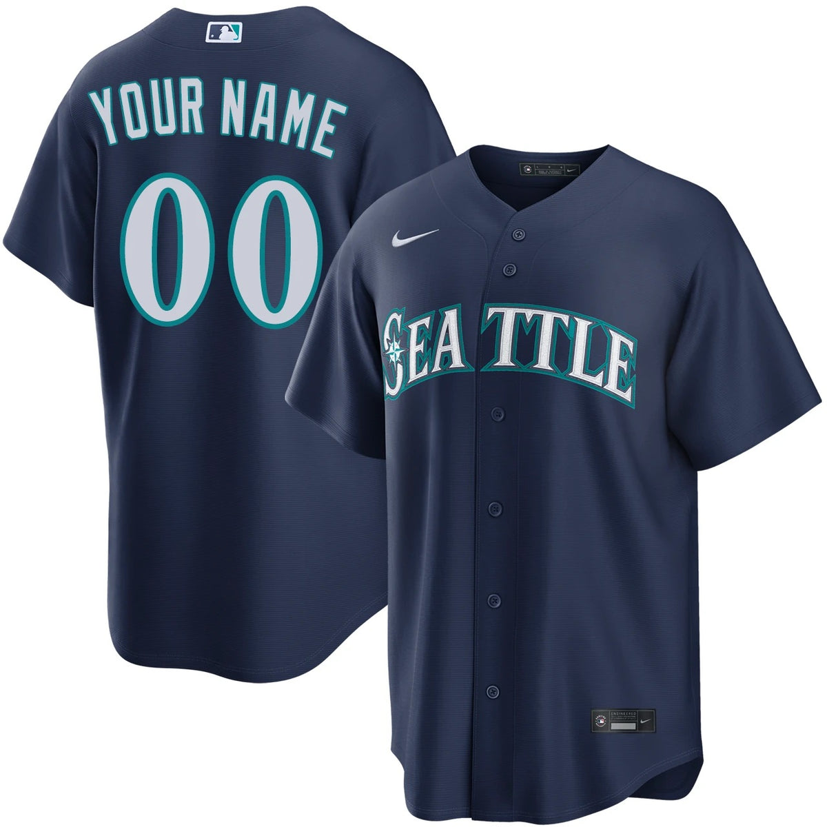 Men's Seattle Mariners Replica Custom Jersey