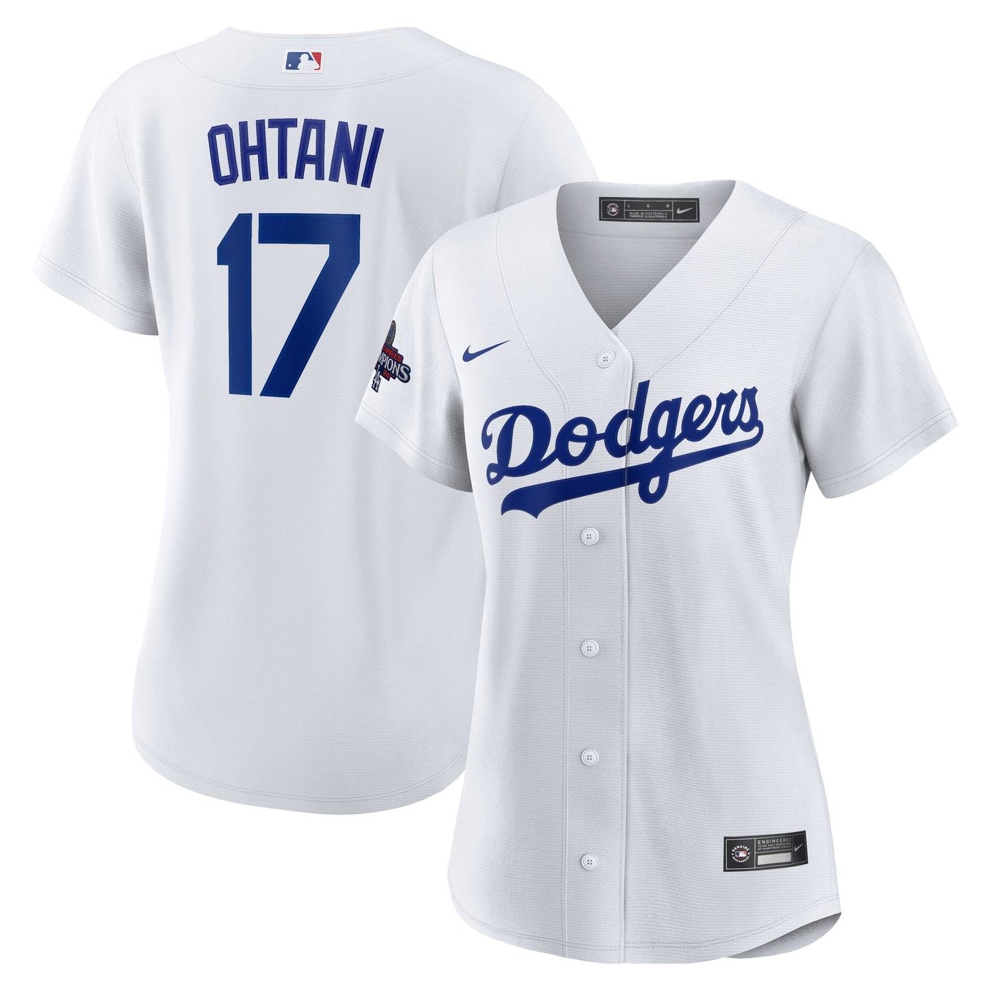 Women's Los Angeles Dodgers Shohei Ohtani White 2024 World Series Champions Home Player Jersey