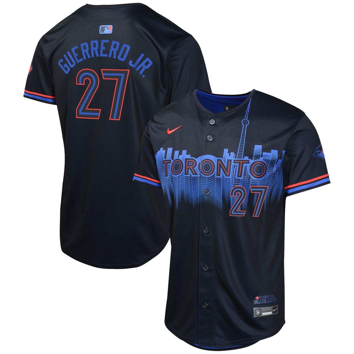 YOUTH Toronto Blue Jays Vladimir Guerrero Jr. Navy 2024 City Connect Jersey