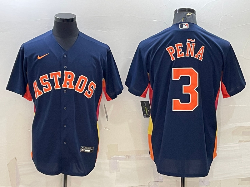 Men's Jeremy Pena #3 Houston Astros Navy Player Jersey