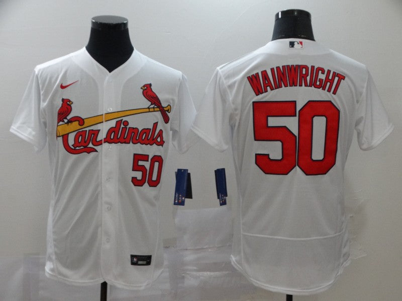 Men's Adam Wainwright St. Louis Cardinals Player White Jersey -Flex Base